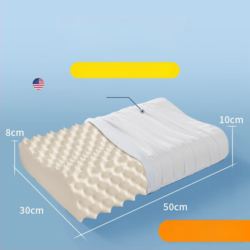 Pár jadier vankúša z prírodného latexu pre dospelých — podpora krku, obdĺžnikový tvar, tkaný jadrový materiál, latex 90%+ obsah