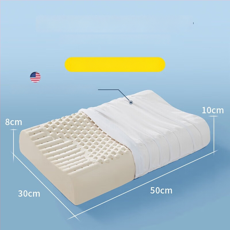 Pár jadier vankúša z prírodného latexu pre dospelých — podpora krku, obdĺžnikový tvar, tkaný jadrový materiál, latex 90%+ obsah
