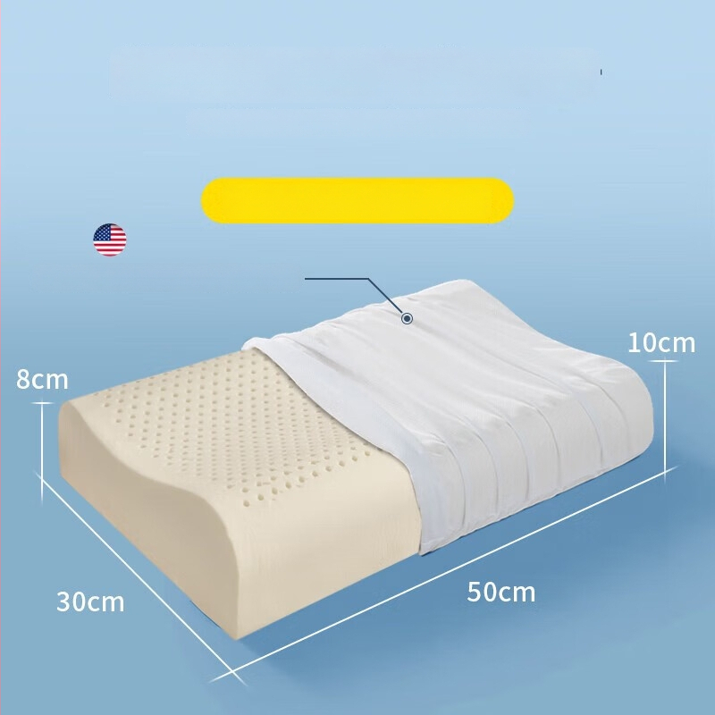 Pár jadier vankúša z prírodného latexu pre dospelých — podpora krku, obdĺžnikový tvar, tkaný jadrový materiál, latex 90%+ obsah