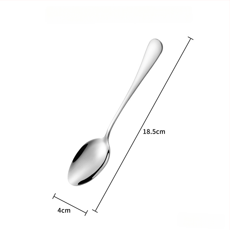 Sada príborov z 304 nerezovej ocele: lyžička, vidlička, nôž s lesklým leštením — Model 0411
