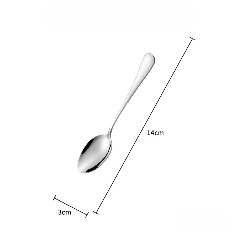 Sada príborov z 304 nerezovej ocele: lyžička, vidlička, nôž s lesklým leštením — Model 0411