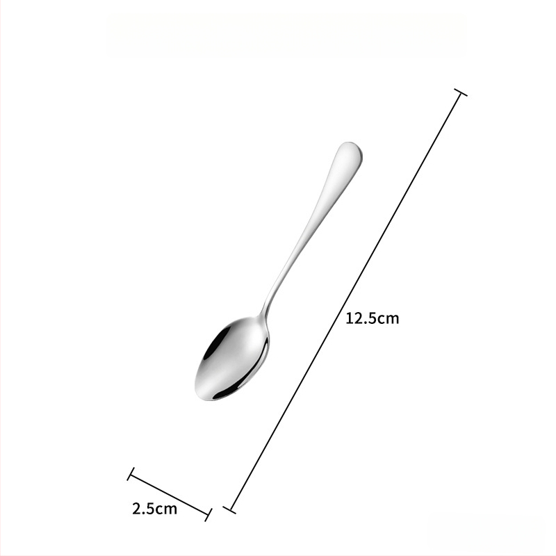 Sada príborov z 304 nerezovej ocele: lyžička, vidlička, nôž s lesklým leštením — Model 0411