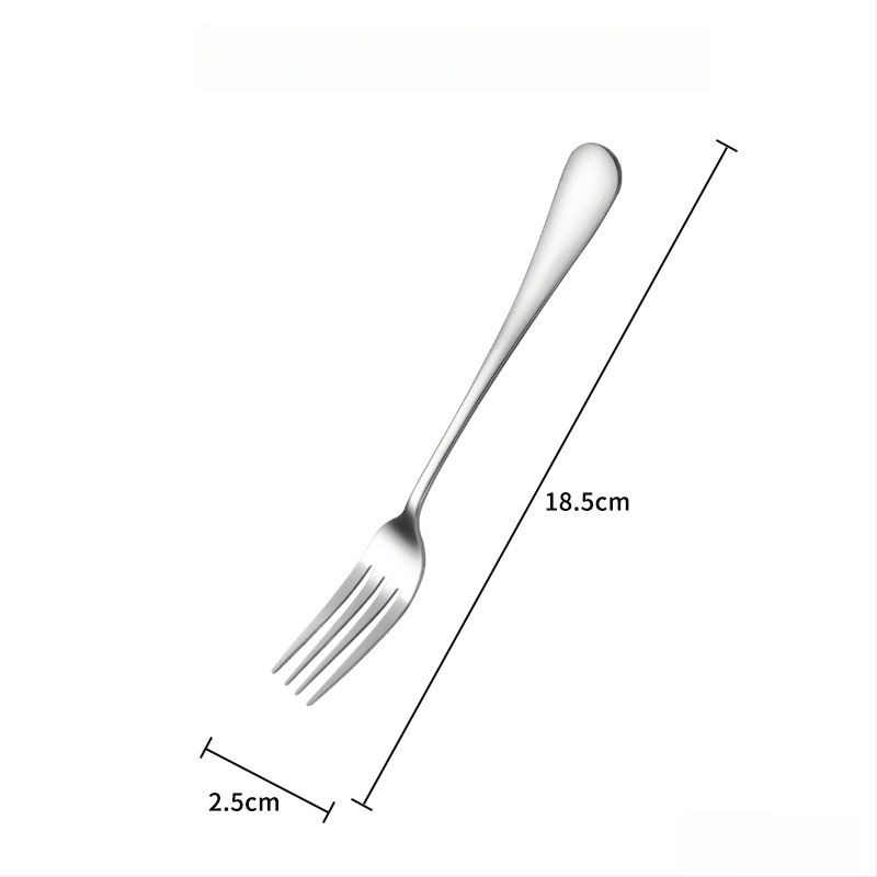 Sada príborov z 304 nerezovej ocele: lyžička, vidlička, nôž s lesklým leštením — Model 0411