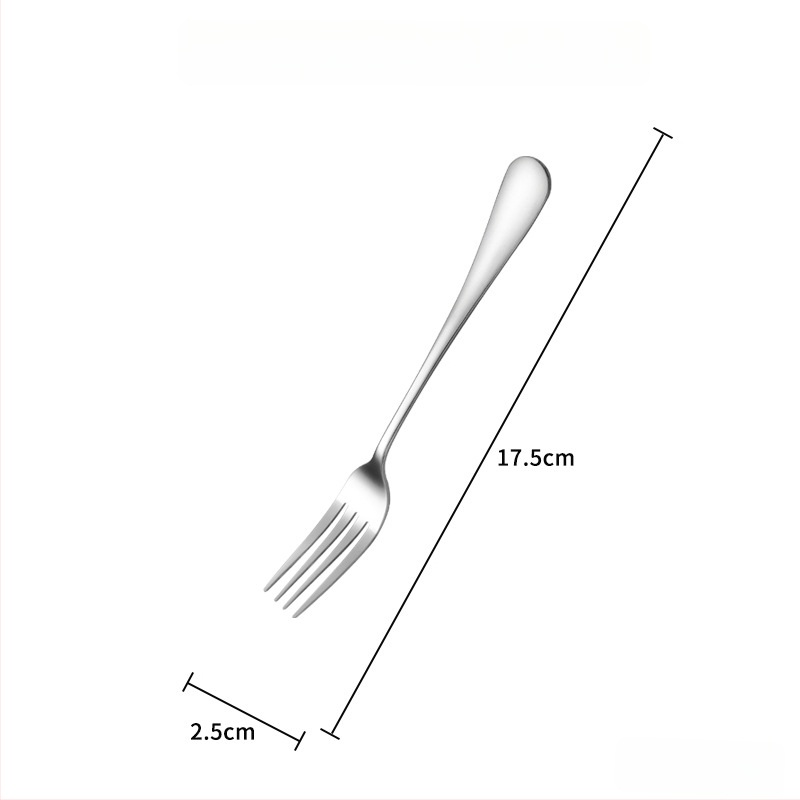Sada príborov z 304 nerezovej ocele: lyžička, vidlička, nôž s lesklým leštením — Model 0411