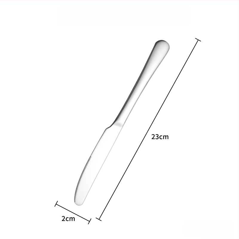 Sada príborov z 304 nerezovej ocele: lyžička, vidlička, nôž s lesklým leštením — Model 0411
