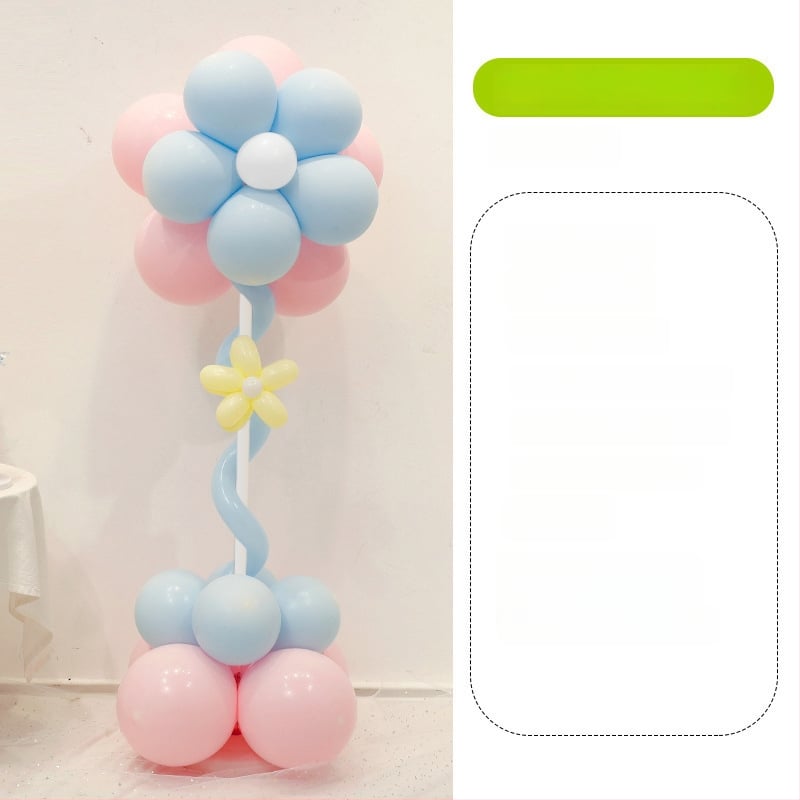 Stĺpec balónov s kvetmi – latexové okrúhle balóny, dekoratívne balóniky, vhodné pre školy a škôlky