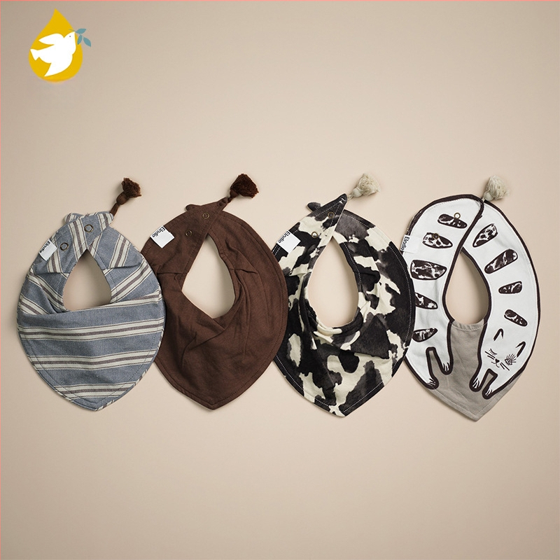 MUGOO Bavlnený nepremokavý bryndák pre bábätká a batoľatá (0–3 roky)