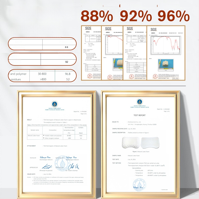 Latexová vankúš pre dospelých, vlnitý tvar, výška jadra pod 5 cm, pletená látka jadra, prírodný latex 90%+