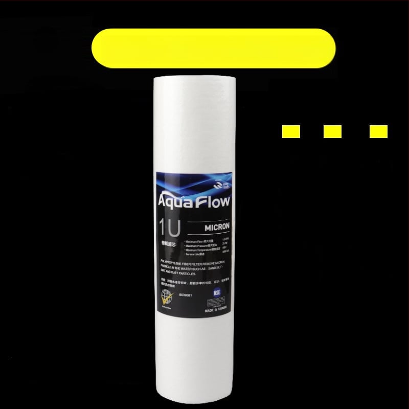 Filtračný cartridge na vodu, 5-stupňový domáci filter, PP bavlna a sinterované aktívne uhlie, NSF certifikát, potravinárska kvalita materiálu