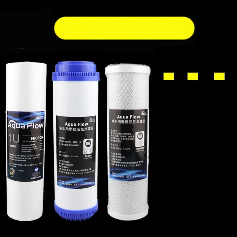 Filtračný cartridge na vodu, 5-stupňový domáci filter, PP bavlna a sinterované aktívne uhlie, NSF certifikát, potravinárska kvalita materiálu