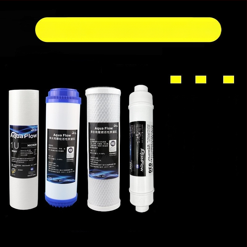 Filtračný cartridge na vodu, 5-stupňový domáci filter, PP bavlna a sinterované aktívne uhlie, NSF certifikát, potravinárska kvalita materiálu