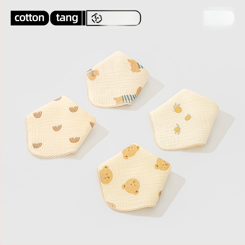 Bavlnená utierka na sliny pre deti s motívmi zvierat a kreslených postáv, proti špine, bezpečnosť trieda A