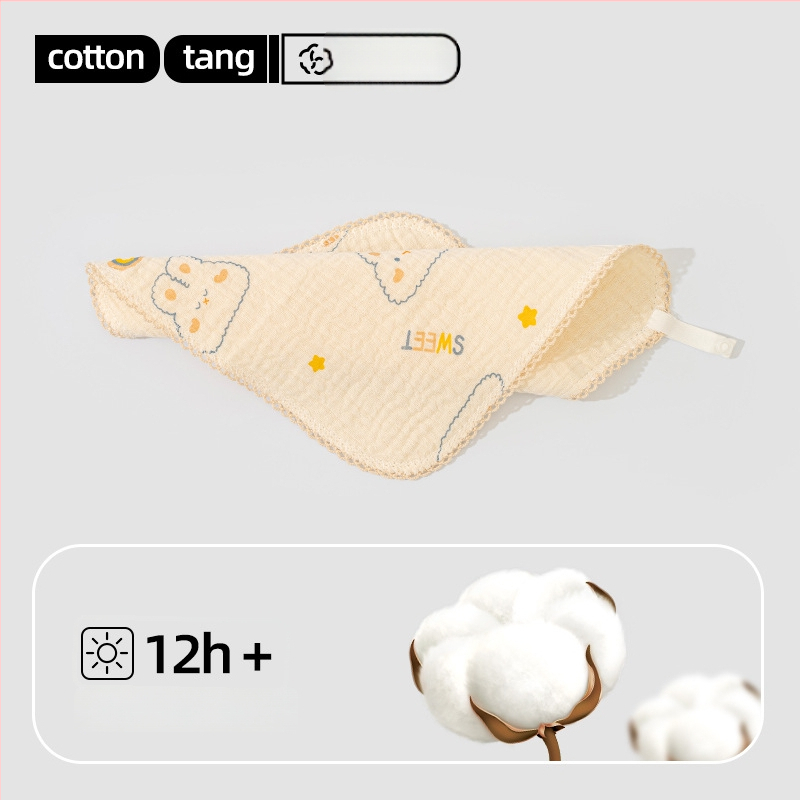 Bavlnená utierka na sliny pre deti s motívmi zvierat a kreslených postáv, proti špine, bezpečnosť trieda A