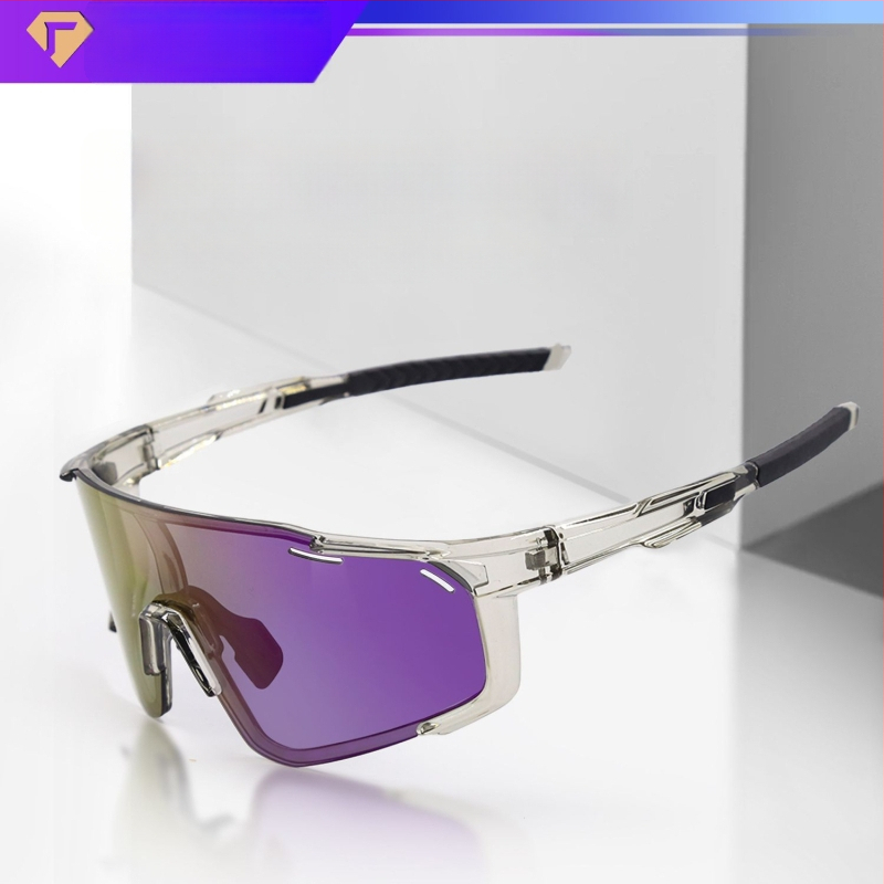 Polarizované cyklistické okuliare s vymeniteľnými šošovkami, pripravené na korekciu, nastaviteľné nosové vankúšiky, kompatibilné s čelenkou