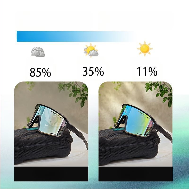Polarizované cyklistické okuliare s vymeniteľnými šošovkami, pripravené na korekciu, nastaviteľné nosové vankúšiky, kompatibilné s čelenkou