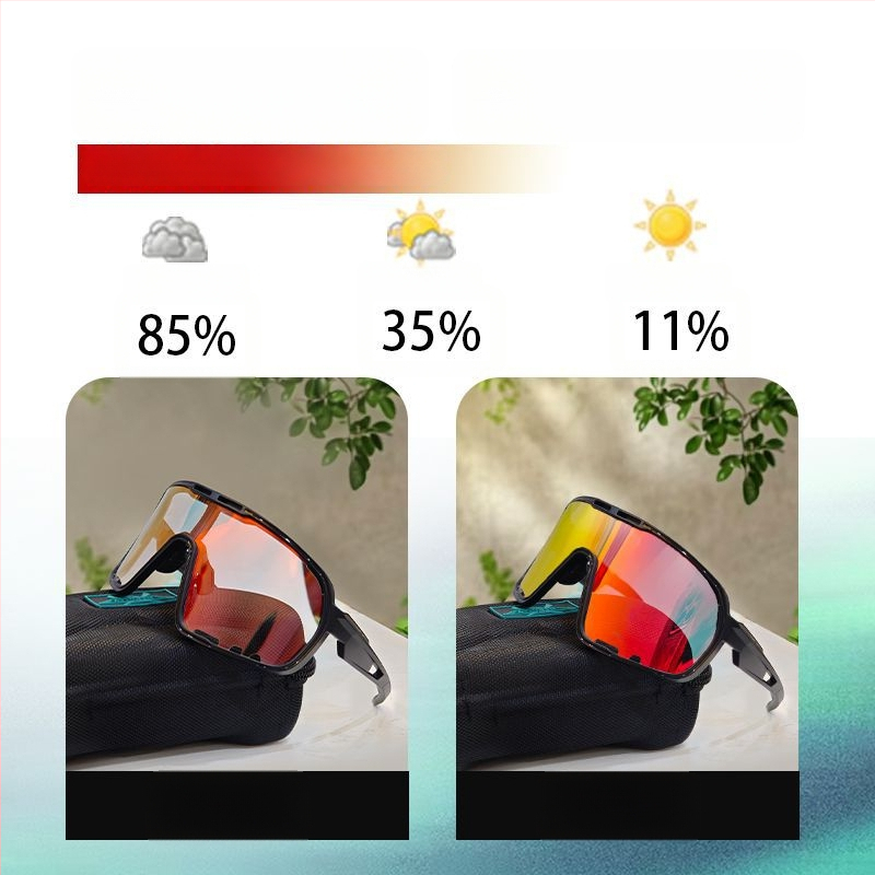 Polarizované cyklistické okuliare s vymeniteľnými šošovkami, pripravené na korekciu, nastaviteľné nosové vankúšiky, kompatibilné s čelenkou