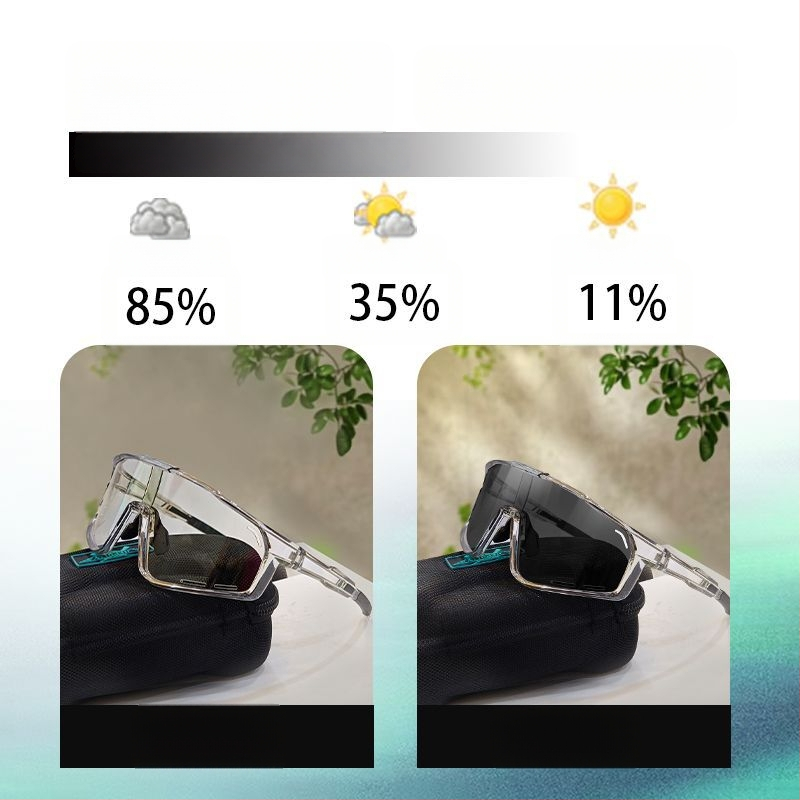 Polarizované cyklistické okuliare s vymeniteľnými šošovkami, pripravené na korekciu, nastaviteľné nosové vankúšiky, kompatibilné s čelenkou