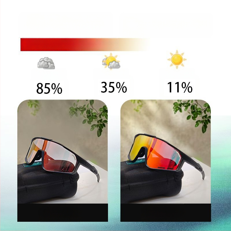 Polarizované cyklistické okuliare s vymeniteľnými šošovkami, pripravené na korekciu, nastaviteľné nosové vankúšiky, kompatibilné s čelenkou