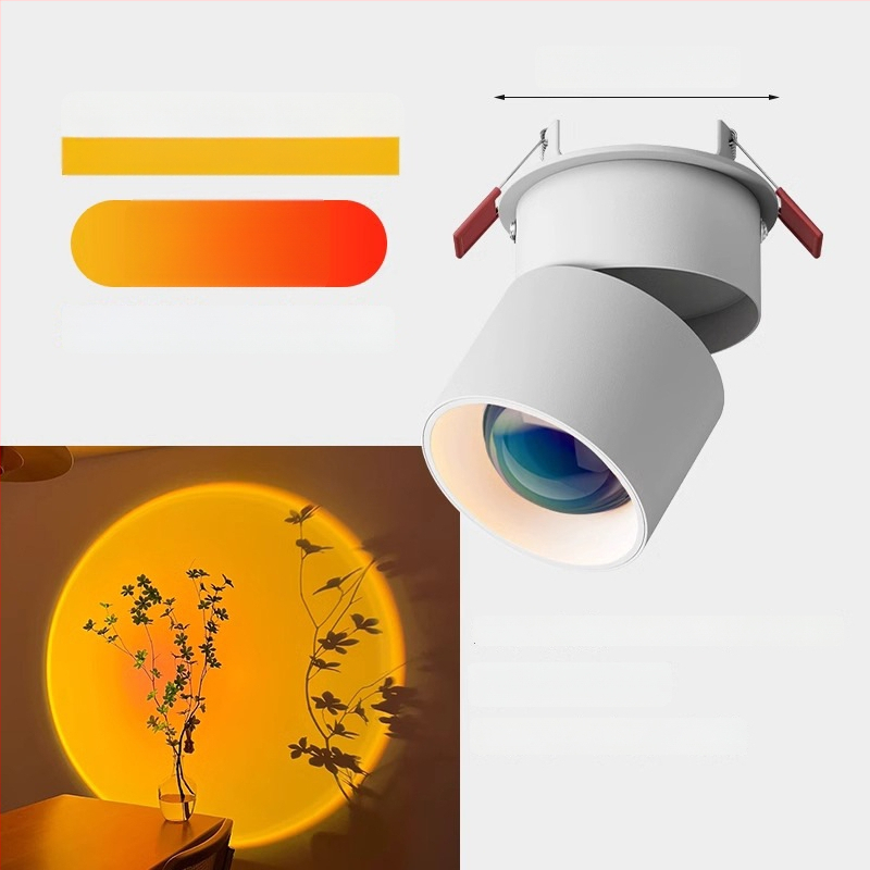 Sunset LED zabudované svetlo do chodby a obývačky – 220V, hliníkové puzdro, CRI 80–89, steny vypínač, moderný minimalistický štýl, neinteligentné ovládanie