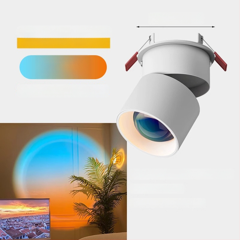 Sunset LED zabudované svetlo do chodby a obývačky – 220V, hliníkové puzdro, CRI 80–89, steny vypínač, moderný minimalistický štýl, neinteligentné ovládanie