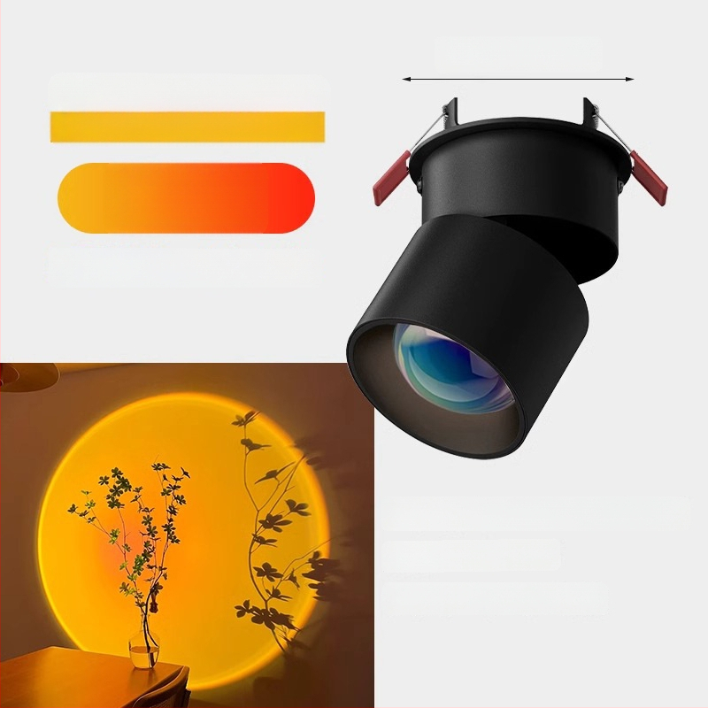Sunset LED zabudované svetlo do chodby a obývačky – 220V, hliníkové puzdro, CRI 80–89, steny vypínač, moderný minimalistický štýl, neinteligentné ovládanie