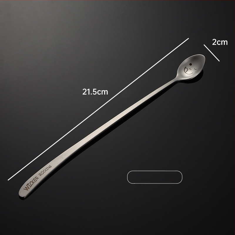 Sada príborov z 304 nerezovej ocele s laserovým motívom úsmevu a naklonenou rúčkou – lyžica, paličky a vidlička, kompletná sada s logom