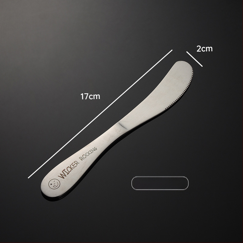 Sada príborov z 304 nerezovej ocele s laserovým motívom úsmevu a naklonenou rúčkou – lyžica, paličky a vidlička, kompletná sada s logom