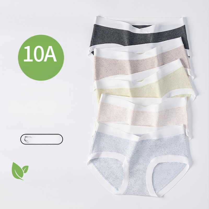Tehotenské bavlnené spodné nohavičky s nízkym pásom, priedušné a antibakteriálne, podšívka 80–90% regenerovanej celulózy