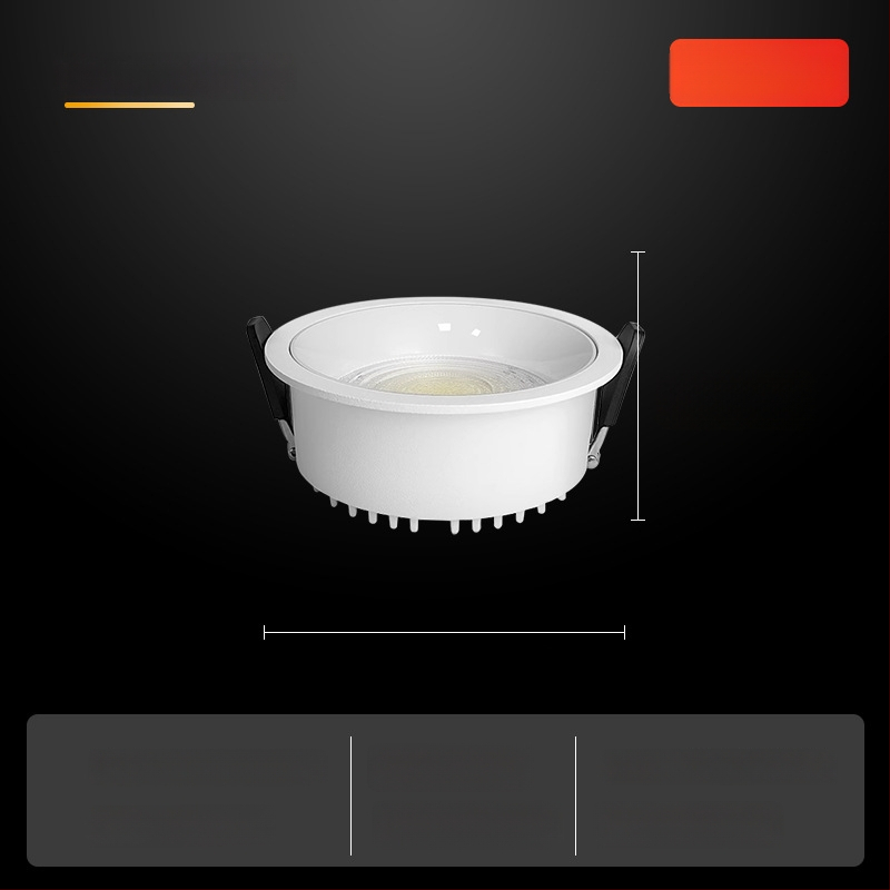 LED downlight s plným spektrom – CRI ≥90, 220V, skrytá montáž