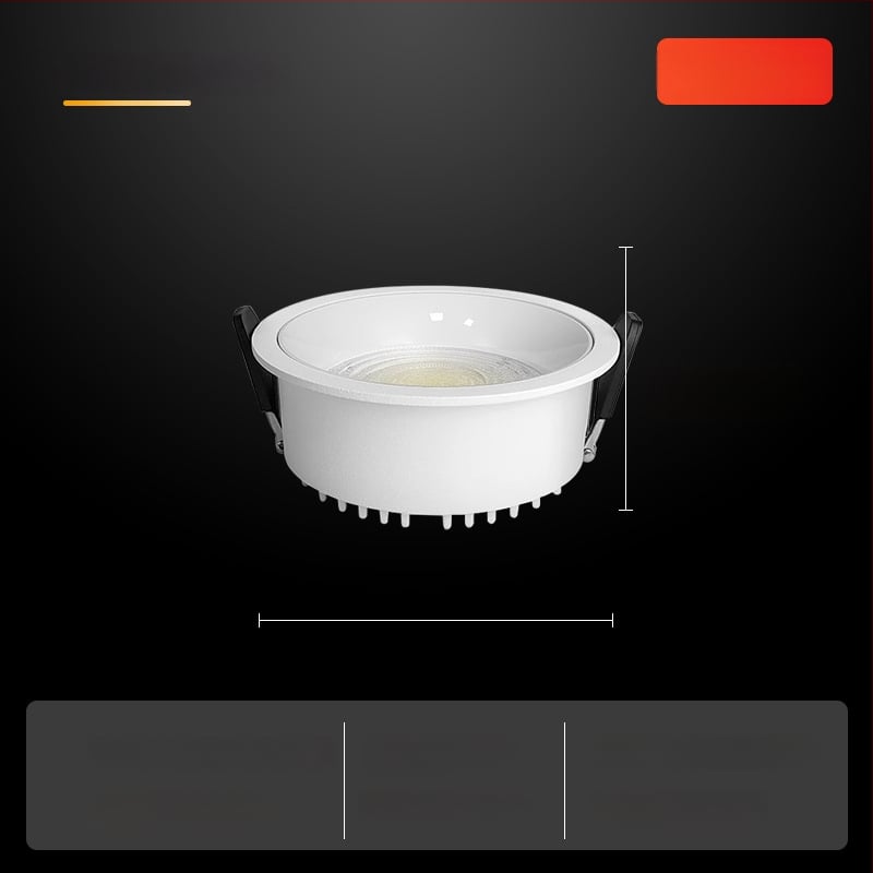 LED downlight s plným spektrom – CRI ≥90, 220V, skrytá montáž