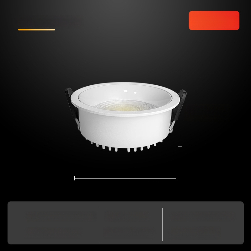 LED downlight s plným spektrom – CRI ≥90, 220V, skrytá montáž