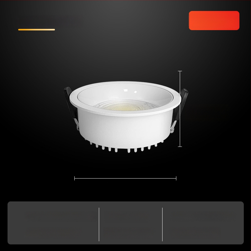 LED downlight s plným spektrom – CRI ≥90, 220V, skrytá montáž