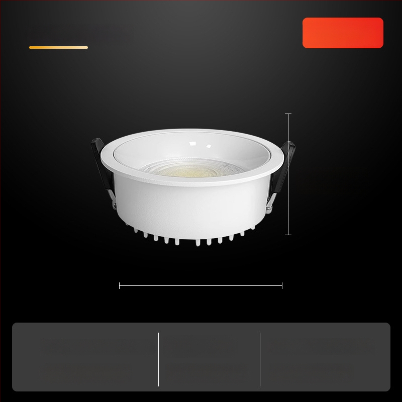 LED downlight s plným spektrom – CRI ≥90, 220V, skrytá montáž