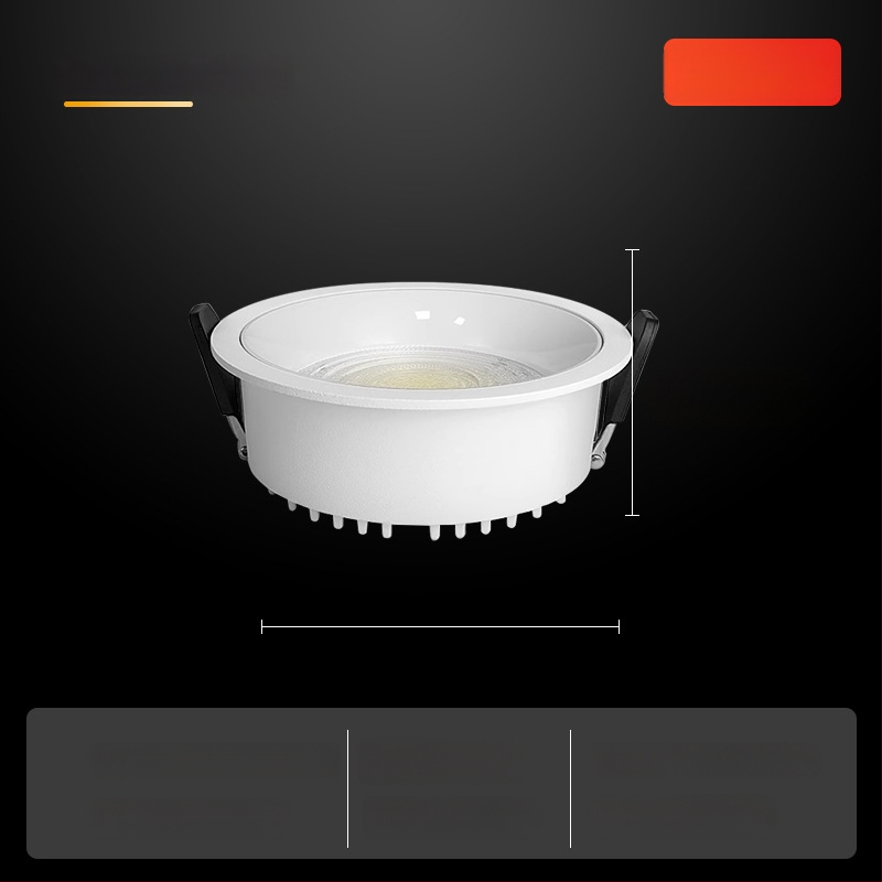 LED downlight s plným spektrom – CRI ≥90, 220V, skrytá montáž