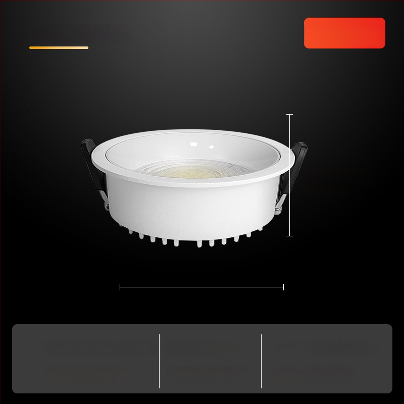 LED downlight s plným spektrom – CRI ≥90, 220V, skrytá montáž