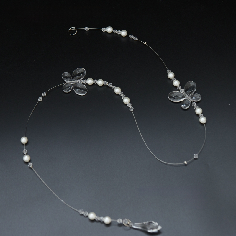 Sada 25 transparentných akrylových snehových vločiek, visiacich ozdôb pre vianočné a svadobné dekorácie, kvetinové aranžmány