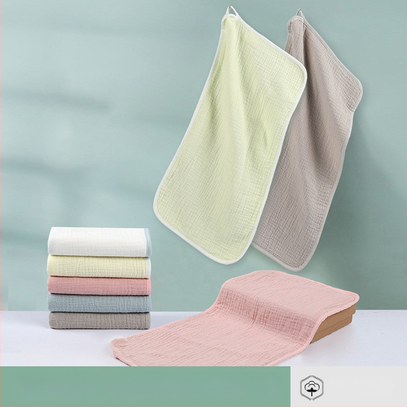 Detská 4-vrstvová gáza bavlnená tvárová utierka, mäkká, proti znečisteniu, jednobarevný vzor