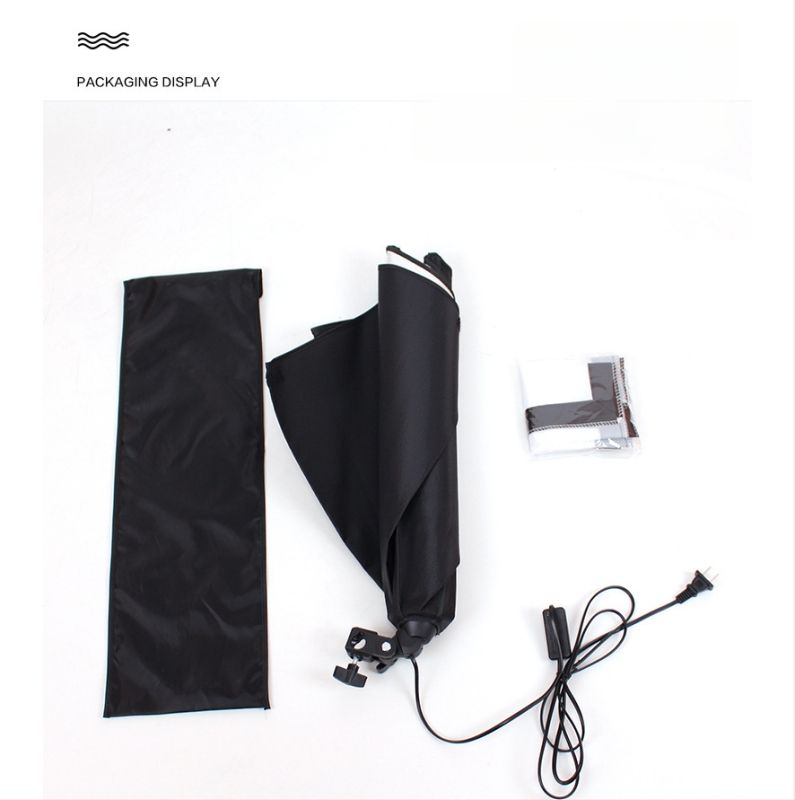 Profesionalus LED grybų lemputė fotografavimui su nuotolinio valdymo – ryškumas reguliuojamas, spalvų temperatūra reguliuojama, tinka tiesioginėms transliacijoms ir fotografavimui