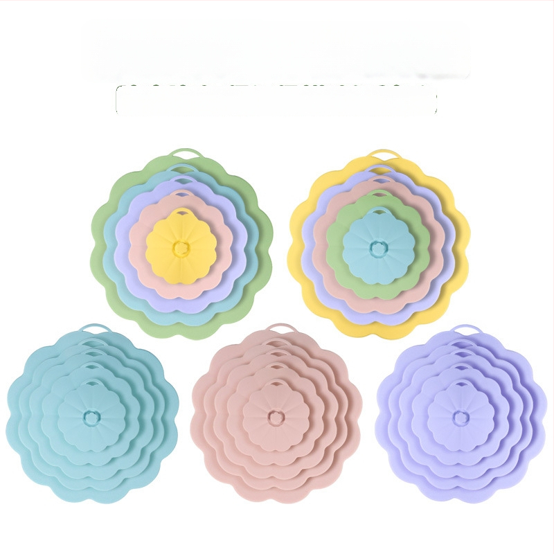 SHY Silikónové krytky čerstvosti, 5-dielna súprava, Silikónové veko s vákuovým uzáverom, moderný minimalistický štýl