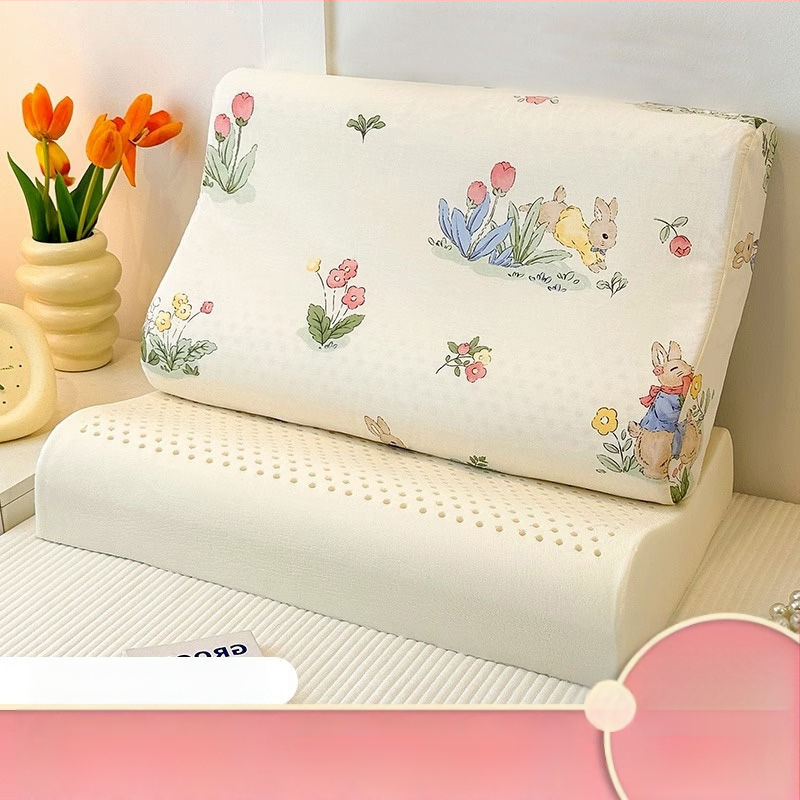 Detská latexová vankúš s bavlneným poťahom – obdĺžnikový tvar, latex obsah <70%, jadro z bavlny