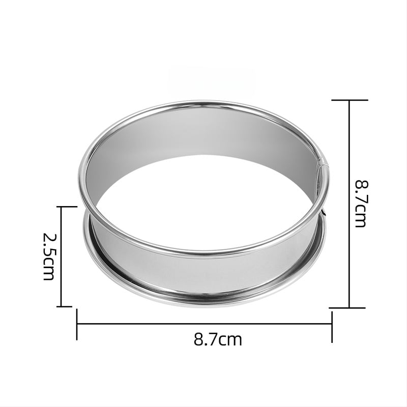 3-dielny set formičiek na donuty, ručne tlačené, nerezová oceľ, kruhové formy na pečenie