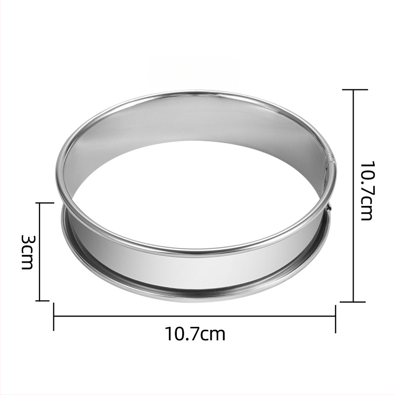 3-dielny set formičiek na donuty, ručne tlačené, nerezová oceľ, kruhové formy na pečenie