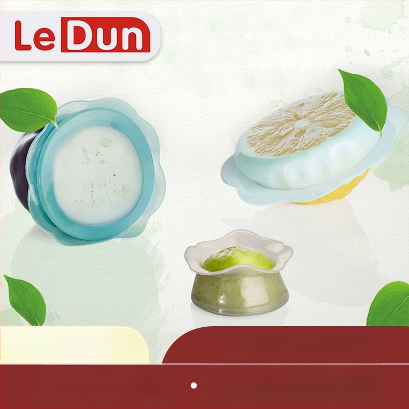 Silikonski poklopac s cvjetnim dizajnom za očuvanje svježine hrane i voća, višenamjenski (Brend: Leton; Stil: moderni jednostavni stil; Vrsta stila: jednostavan stil)