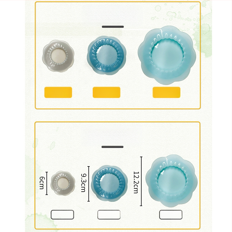 Silikonski poklopac s cvjetnim dizajnom za očuvanje svježine hrane i voća, višenamjenski (Brend: Leton; Stil: moderni jednostavni stil; Vrsta stila: jednostavan stil)