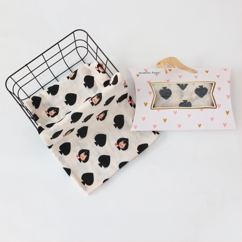 Muslintree/Cotton Tree Bambusové vlákno – Letný prebalovacia šatka pre novorodencov, vzor zvierat/animovaný