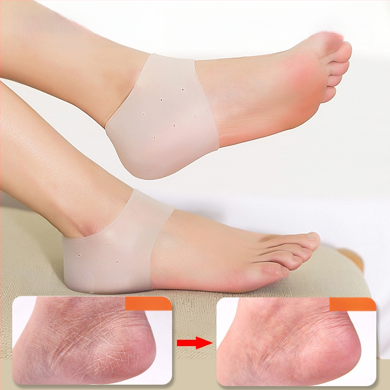 Silikónový ochranný kryt na päte s krémom na nohy | Materiál SBES | Celoročné použitie