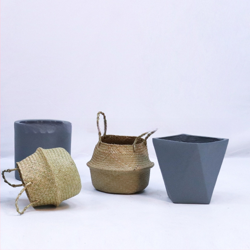 Vnútorná krajinná dekorácia: betónový kvetináč, nordický štýl, podlahový typ, vhodné pre kancelárie, hotely a domáce bývanie