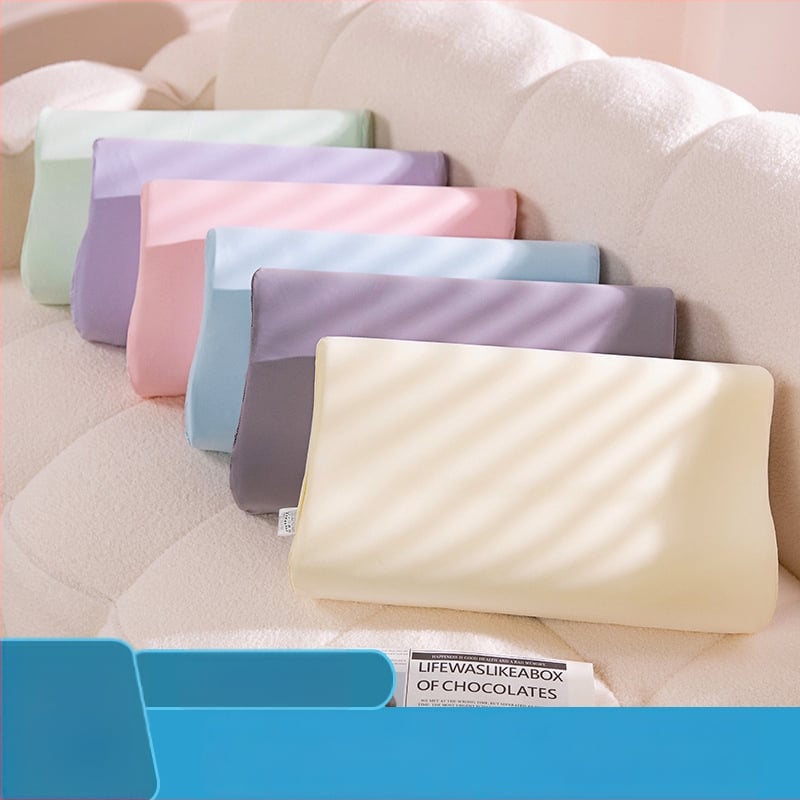 Vankúš z peny s pamäťou, Ice Silk látka, vlnitý tvar, univerzálne použitie