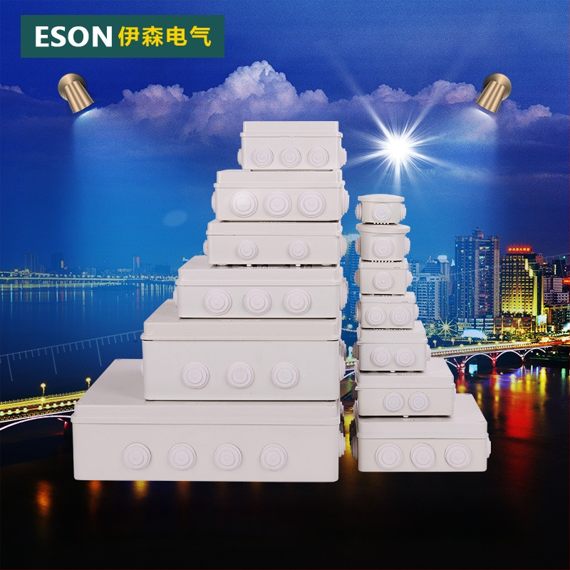 ESON Electric plastikinė vandeniui atspari jungiamoji dėžė lauko sąlygomis – maitinimo ir skirstymo dėžė, pramoninė įranga, individualus užsakymas