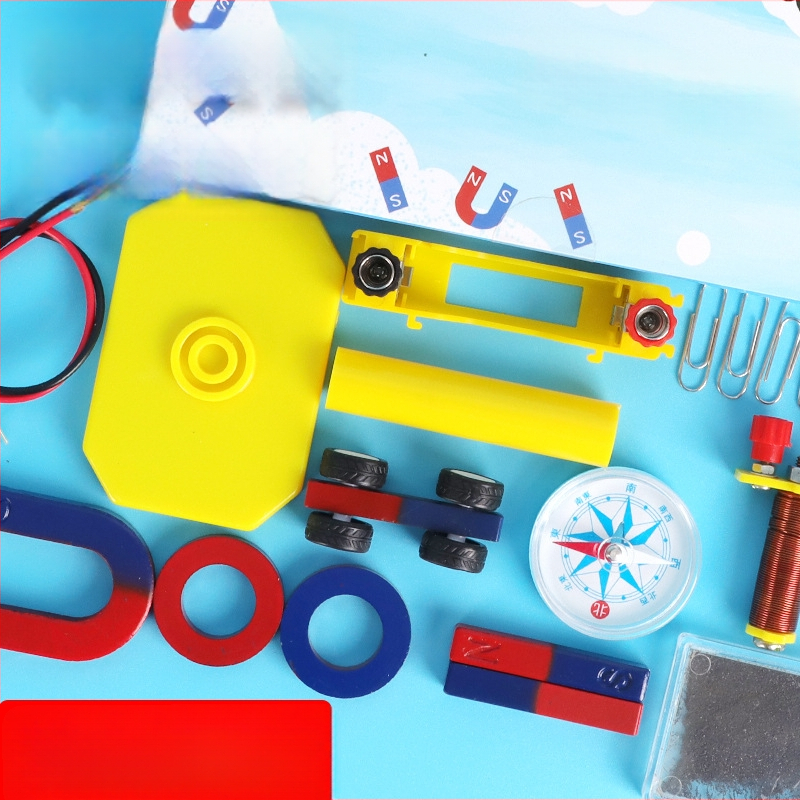 Magnetická súprava pre základnú školu na vedecké experimenty s kompasom — didaktické pomôcky; Rozsah: základná škola veda; Aplikácia: vnútorné aj vonkajšie prostredie; Materiál: kov, magnet, plast; Hmotnosť: 234